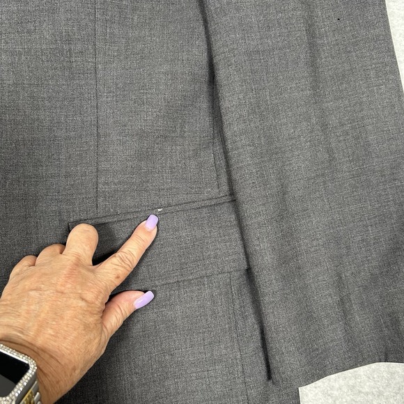 Vintage Burberrys Men's Blazer Sport Coat Jacket 100% Wool Gray FLAWS SEE PICS - Picture 16 of 16